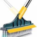 VYOOx 2 in 1 Bathroom Cleaning Brush Wiper Tiles Cleaning Bathroom Brush Floor Scrub Brush