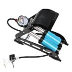 URVI Ecommerce Double-Cylinder Portable,high pressure160 PSI Foot Pump for car,Cycle,Bike,Motorcycle,Ball,Mattress,Toys