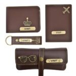 YOUR GIFT STUDIO Customized Leather 4 Pcs Gift Set for Men